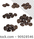 Coffee bean group vector on white background 90928546