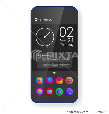 dark mode home screen userr interface mobile app 90929603