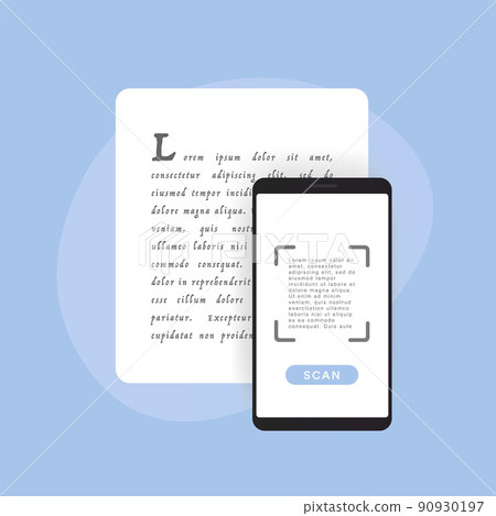 Optical Character Recognition or Reader concept. OCR is process of recognizing printed or handwritten image document into machine-readable text format 90930197