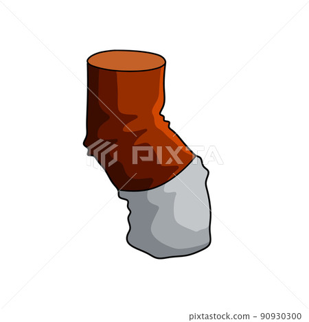 Cigarette butt. Cartoon flat illustration. Bad... - Stock Illustration  [90930300]