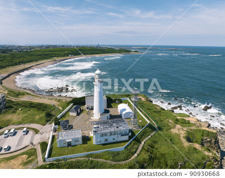 The coast from the sky and Inubosaki Lighthouse 90930668