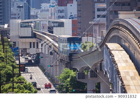Monorail seen from Kawaraguchi Mihagino Station Monorail seen from Kawaraguchi Mihagino Station 90931832