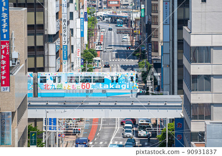 Monorail running near Kokura Station Monorail running near Kokura Station 90931837