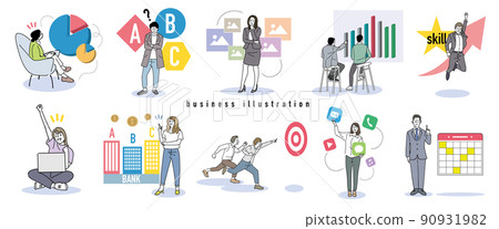 人們時尚插畫素材 人們時尚插畫素材 90931982