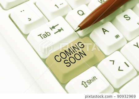 Text sign showing Coming Soon. Business idea something is going to happen in really short time of period -48553 Text sign showing Coming Soon. Business idea something is going to happen in really short time of period -48553 90932969