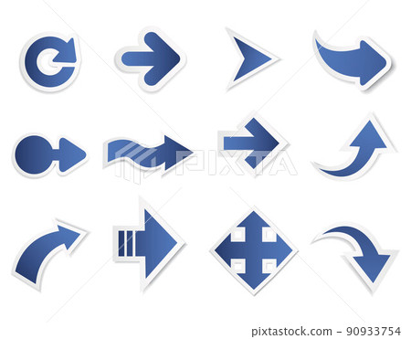 Different shapes arrow vector 90933754