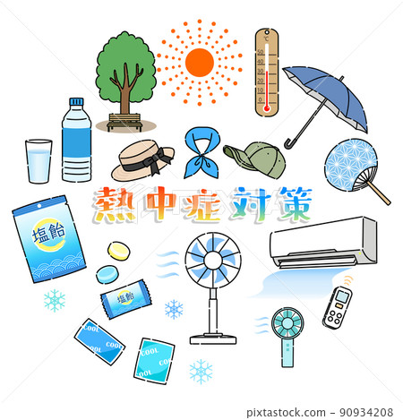 中暑對策插圖集 02 中暑對策插圖集 02 90934208