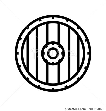 shield medieval line icon vector illustration shield medieval line icon vector illustration 90935060