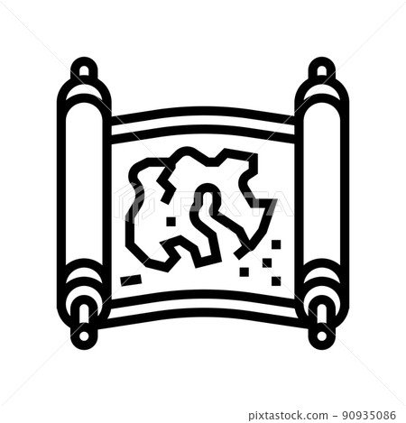 map medieval line icon vector illustration map medieval line icon vector illustration 90935086