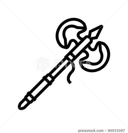 ax weapon line icon vector illustration 90935097