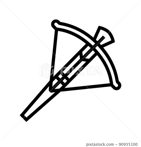 arrow crossbow line icon vector illustration arrow crossbow line icon vector illustration 90935100
