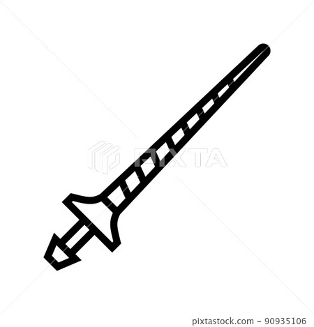 lance medieval line icon vector illustration lance medieval line icon vector illustration 90935106