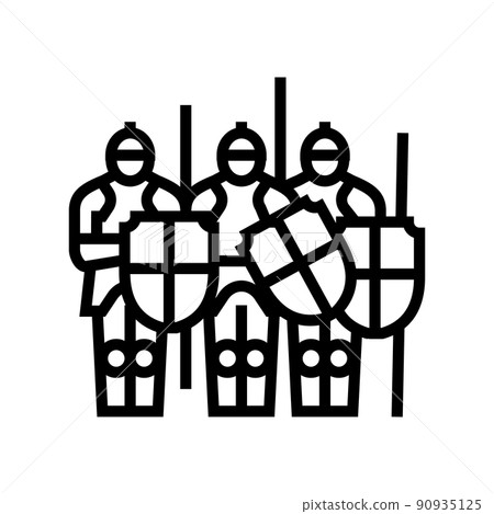 army medieval line icon vector illustration army medieval line icon vector illustration 90935125