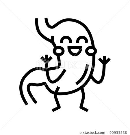 stomach child health line icon vector illustration stomach child health line icon vector illustration 90935288