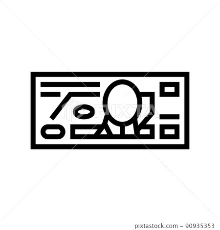 peso mxn line icon vector illustration 90935353
