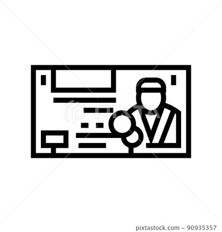 jordanian dinar jod line icon vector illustration 90935357
