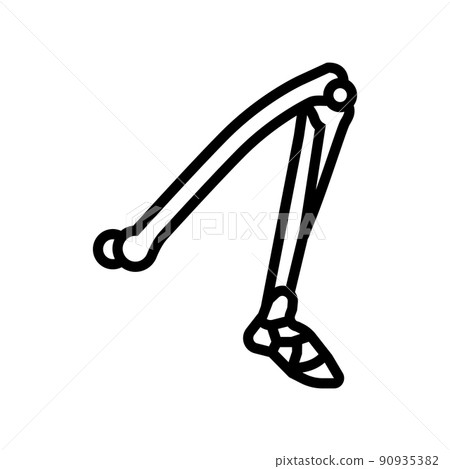 leg bone line icon vector illustration 90935382