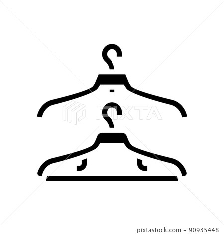 hanger accessory glyph icon vector illustration 90935448