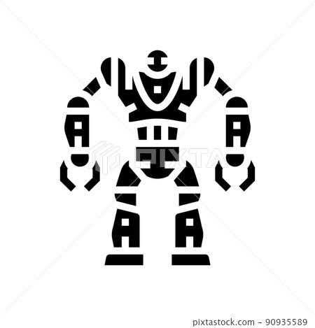 cyborg robot glyph icon vector illustration cyborg robot glyph icon vector illustration 90935589