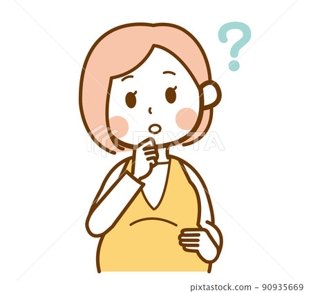 Pregnant woman wondering 90935669