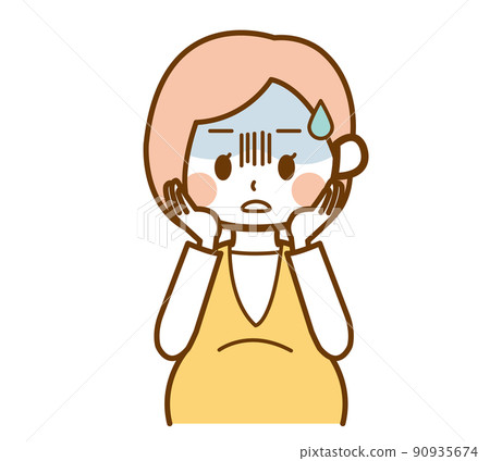 變得焦慮的孕婦 90935674