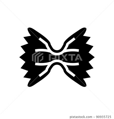 farfalle pasta glyph icon vector illustration 90935725