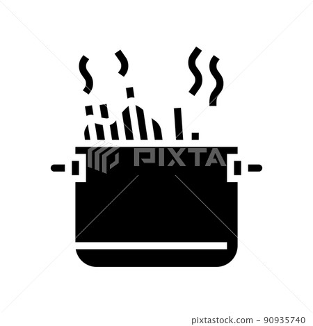 cooking pasta glyph icon vector illustration 90935740