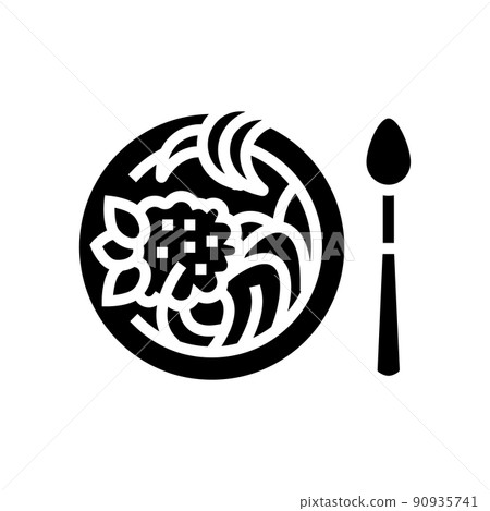 hot soup pasta glyph icon vector illustration hot soup pasta glyph icon vector illustration 90935741