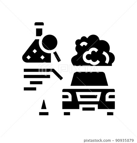 post-accident drug test glyph icon vector illustration 90935879