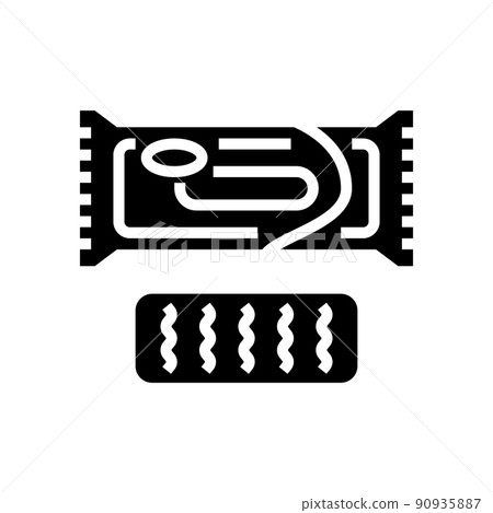 snack chocolate glyph icon vector illustration snack chocolate glyph icon vector illustration 90935887