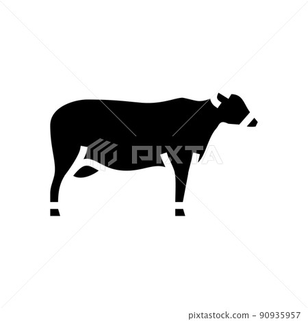 cattle beef glyph icon vector illustration cattle beef glyph icon vector illustration 90935957