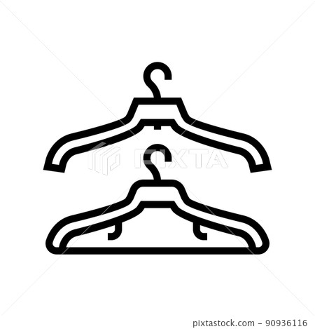 hanger accessory line icon vector illustration 90936116