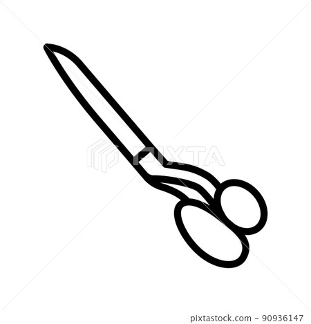 scissors tool line icon vector illustration 90936147