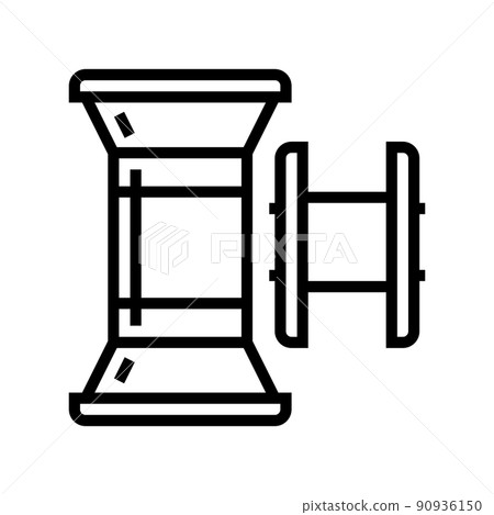 spool sewer accessory line icon vector illustration 90936150