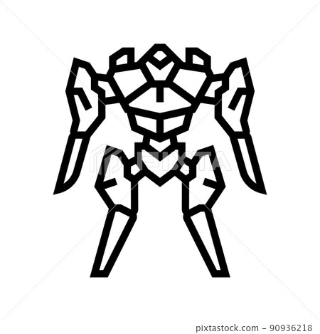 future robot line icon vector illustration 90936218