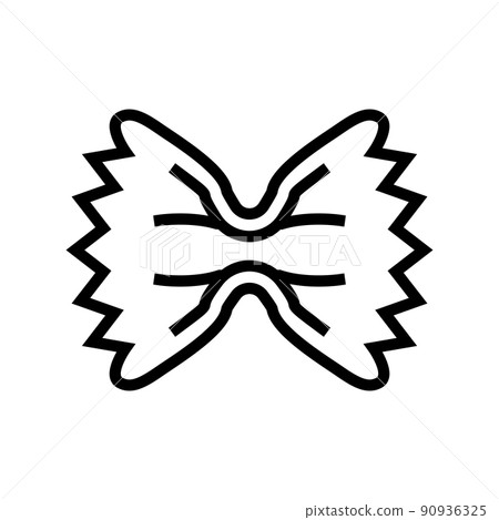 farfalle pasta line icon vector illustration farfalle pasta line icon vector illustration 90936325