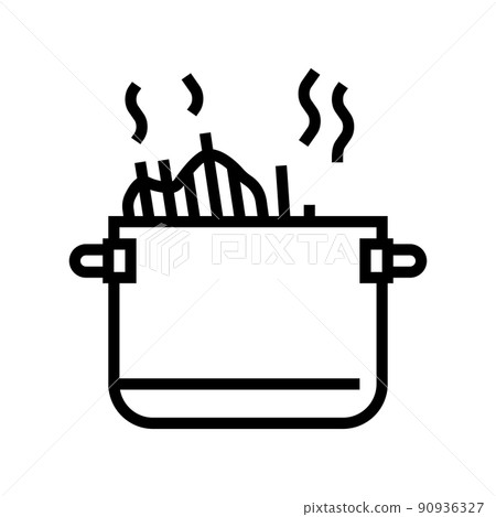 cooking pasta line icon vector illustration cooking pasta line icon vector illustration 90936327