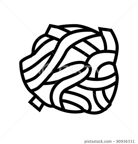 tagliatelle pasta line icon vector illustration 90936331