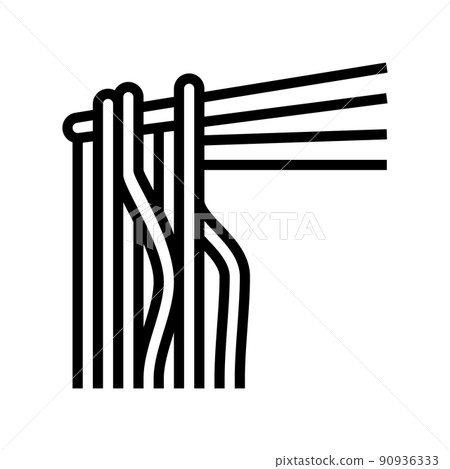 noodle pasta line icon vector illustration noodle pasta line icon vector illustration 90936333