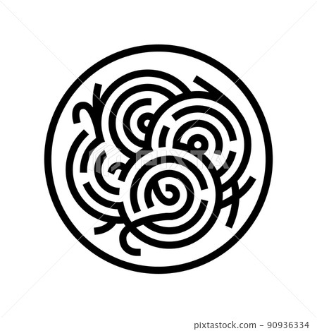 plate pasta line icon vector illustration plate pasta line icon vector illustration 90936334