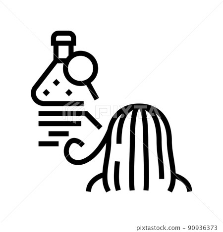 hair follicle drug test line icon vector illustration hair follicle drug test line icon vector illustration 90936373