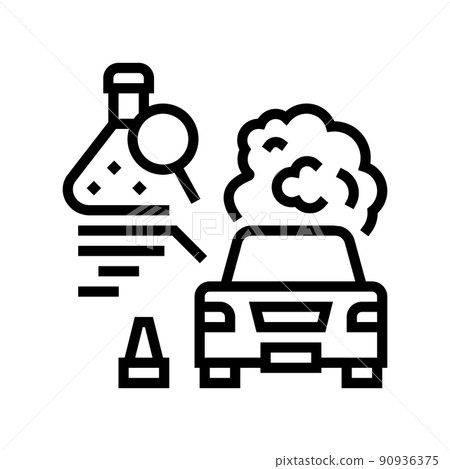 post-accident drug test line icon vector illustration post-accident drug test line icon vector illustration 90936375
