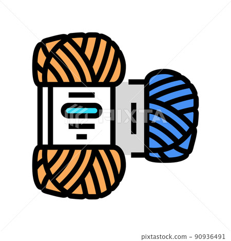yarn wool color icon vector illustration yarn wool color icon vector illustration 90936491