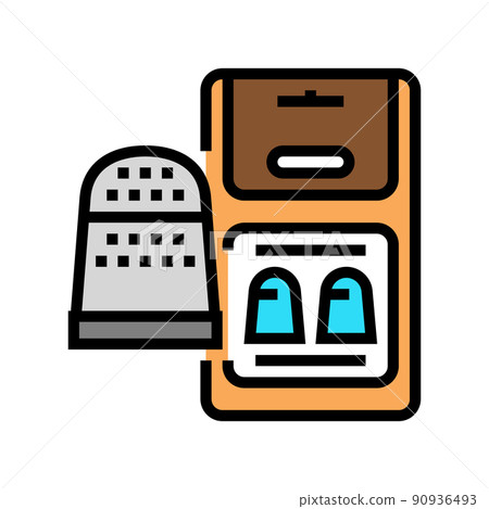 thimble accessory color icon vector illustration thimble accessory color icon vector illustration 90936493
