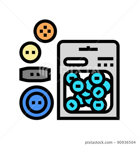 button set color icon vector illustration button set color icon vector illustration 90936504