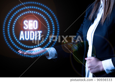 Inspiration showing sign Seo Audit. Word Written on Search Engine Optimization validating and verifying process -48561 90936533