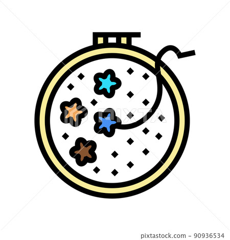 needlework occupation color icon vector illustration 90936534