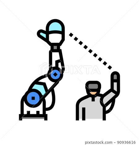 teleoperated robot color icon vector illustration teleoperated robot color icon vector illustration 90936616