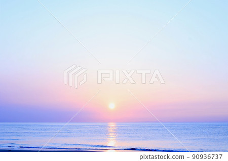 茨城縣河原海灘的日出 90936737