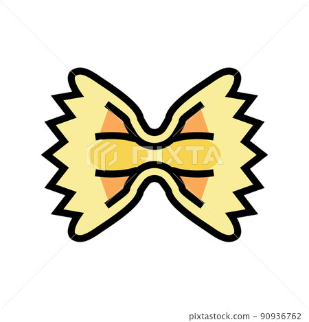 farfalle pasta color icon vector illustration farfalle pasta color icon vector illustration 90936762
